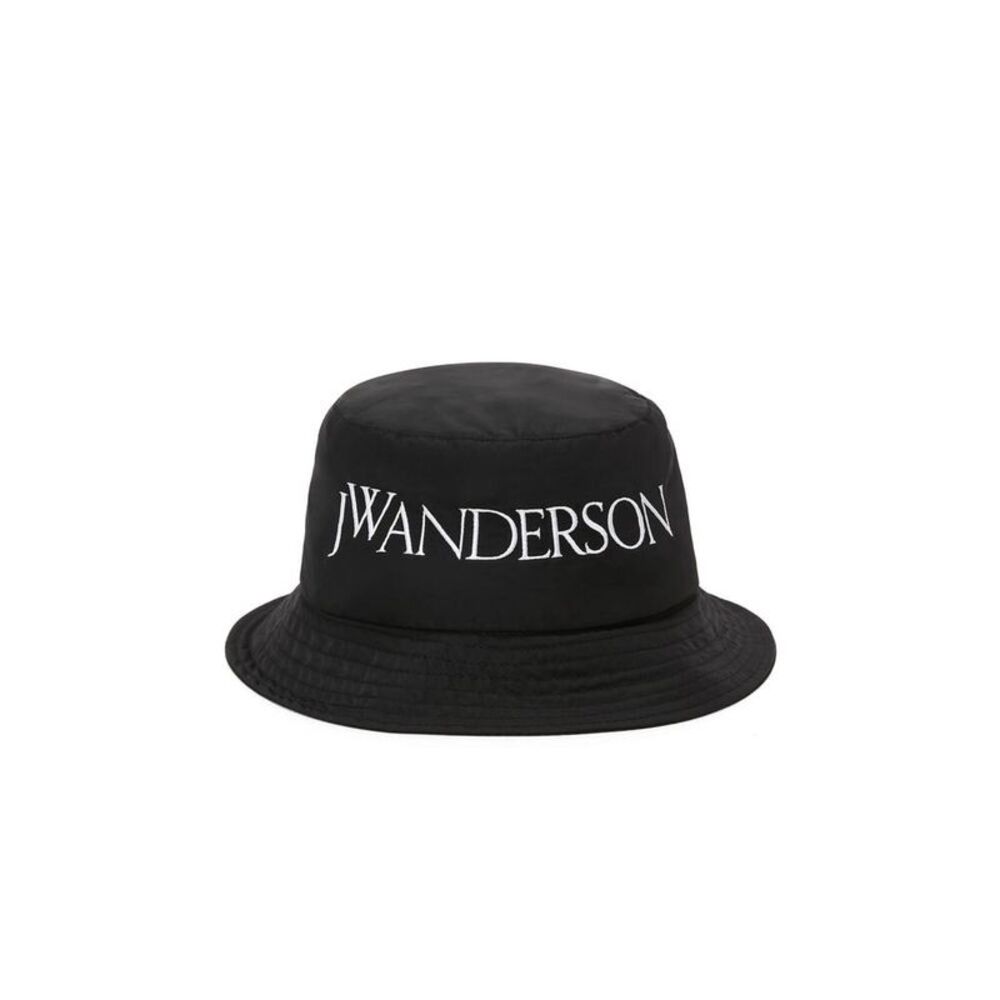 JW ANDERSON Embroidered Logo Bucket Hat Unisex BLACK Hats & Caps
